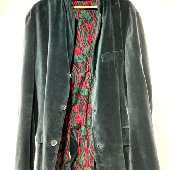Burberry Velvet Smoking Jacket Black 46 52R Blazer - Picture 8 of 12
